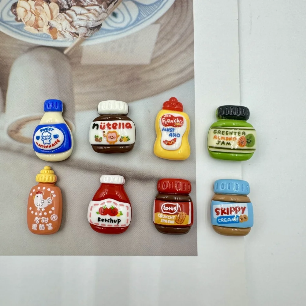 8 ชิ้น DIY สนุกและน่ารักเรซิ่นการ์ตูนตกแต่งอาหารด้วยส่วนบุคคลดูดที่ไม่ใช่แม่เหล็ก สุ่มจัดส่งเครื่องประดับ DIY ตามมาตรฐาน