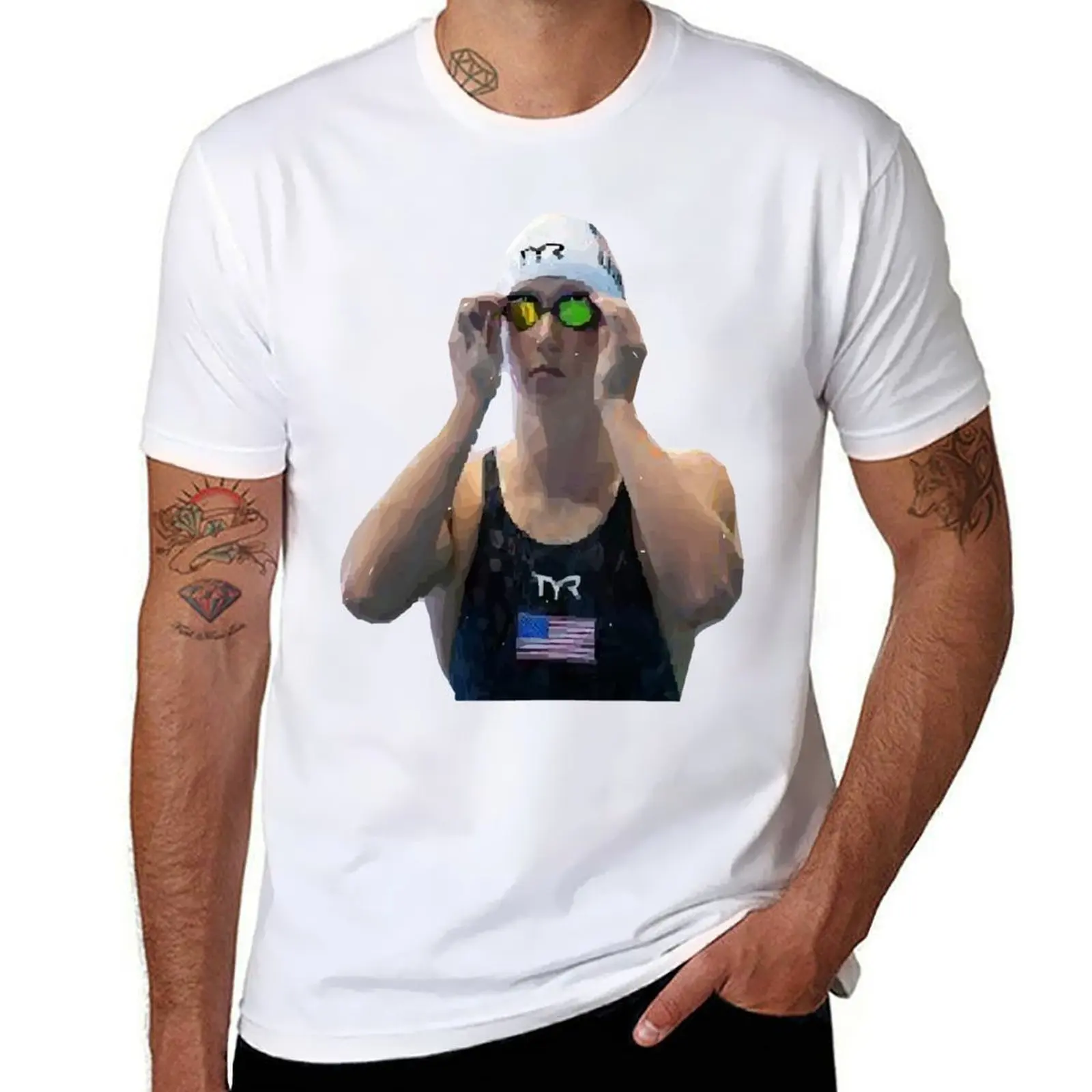 

Katie Ledecky T-Shirt t shirt man casual t shirt for man 100 percent cotton T-Shirt