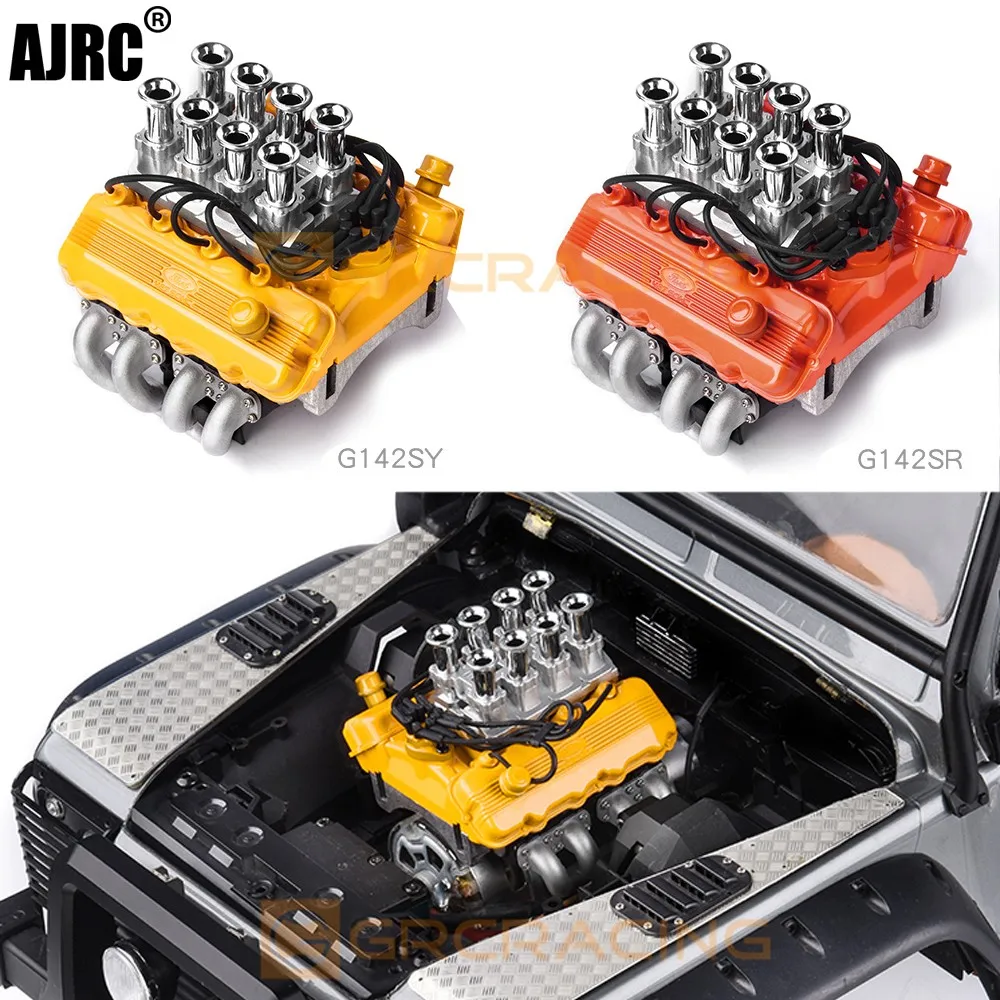 1/10 Schaal Analoge V8 Kap Motor Radiator Koeling Kap Fan Radiator Voor Trx-4 Trx4 1/10 Rc Automotive Onderdelen