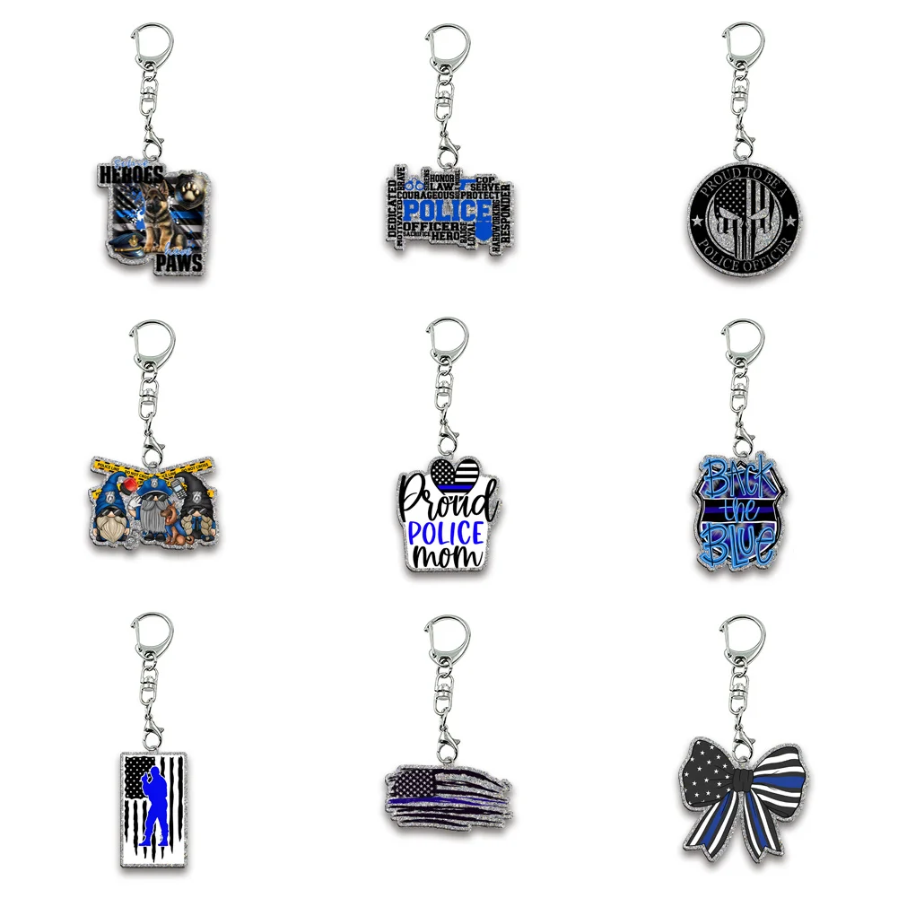 

Medical Emergency Color Glitter Acrylic Keychain For Children Party Holiday Jewelry Bag Decoration