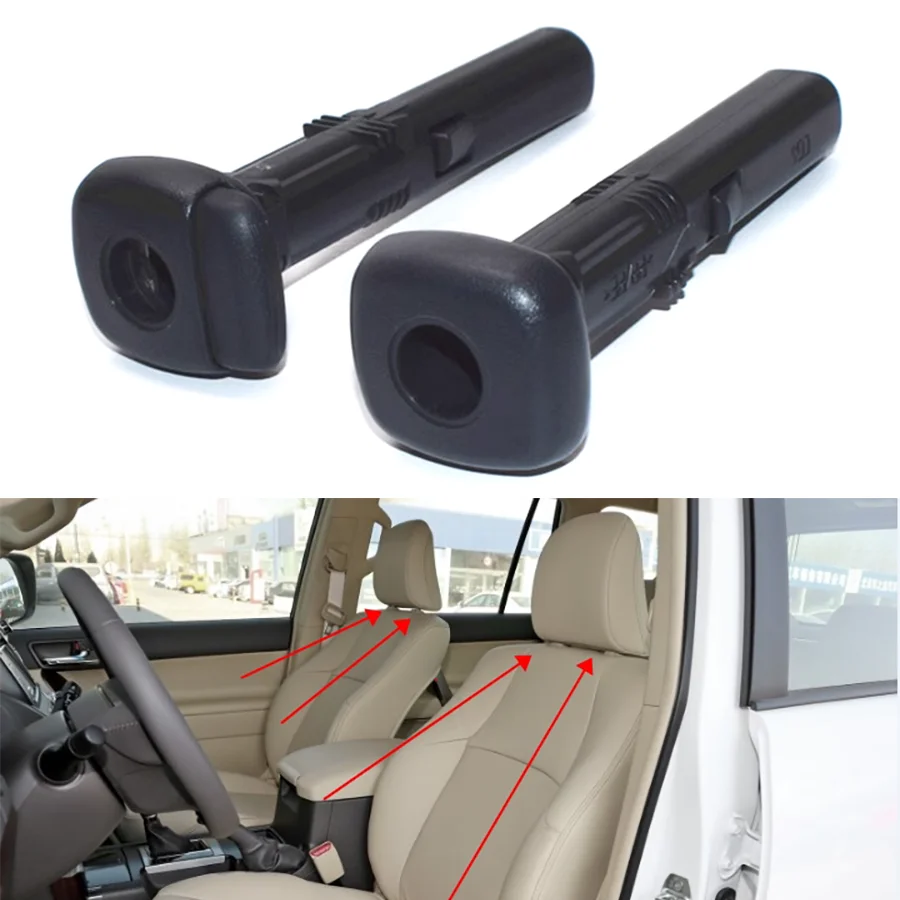 Wooeight 2Pcs Seat Headrest Clip Sleeve Adjustment Pin Bracket Plastic Locking Repair Kit For Toyota Land Cruiser LC200 2012-20