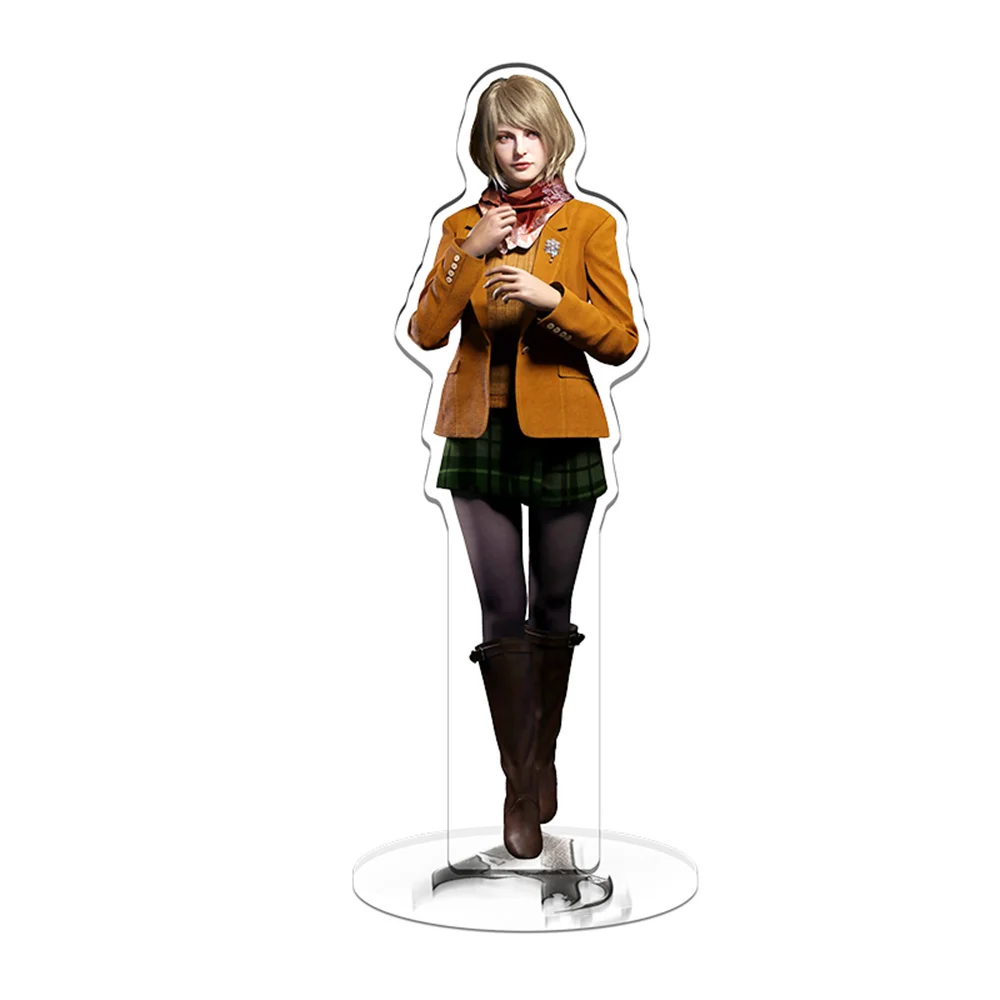 RE4 Resident Evil 4 Castle Reset Leon Scott Kennedy Keychain Acrylic Stand Model Plate Gift Wholesale Game Related Products