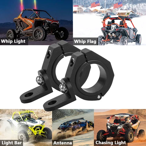 UTV ATV Whip Light Кронштейн для крепления флага Опорный стент для 1,5 "/1,65"/1,75 "/1,85"/2" Roll Bar Крепление для противо...