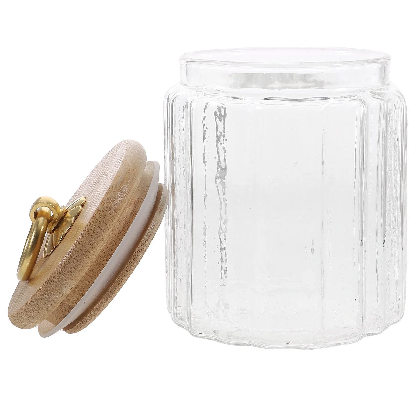 

Tea Glass Jar with Airtight Lid Coffee Beans Canister Cover Container Canisters Lids Clear Containers Candy Jars