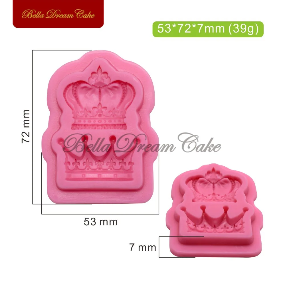 3D Relief Crown Design Silicone Mold for Cupcake Topper Fondant Chocolate Mould DIY Clay Model Cake Decorating Tools Bakeware