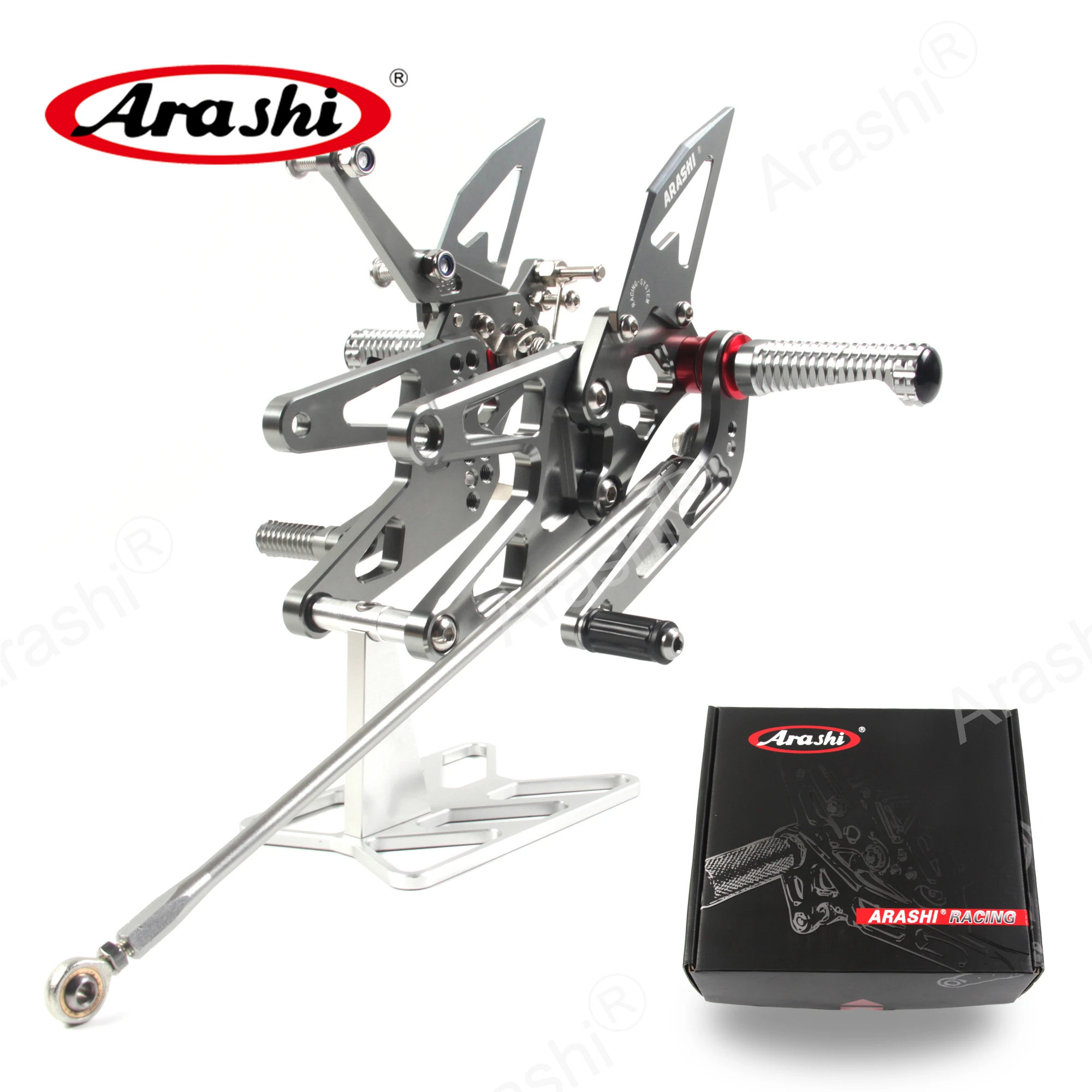 Arashi CNC Adjustable Footrest For YAMAHA YZF R6 2003 - 2022 Rider Rearset Footpegs YZF-R6 2004 2005 2006 2007 2008 2009 2010