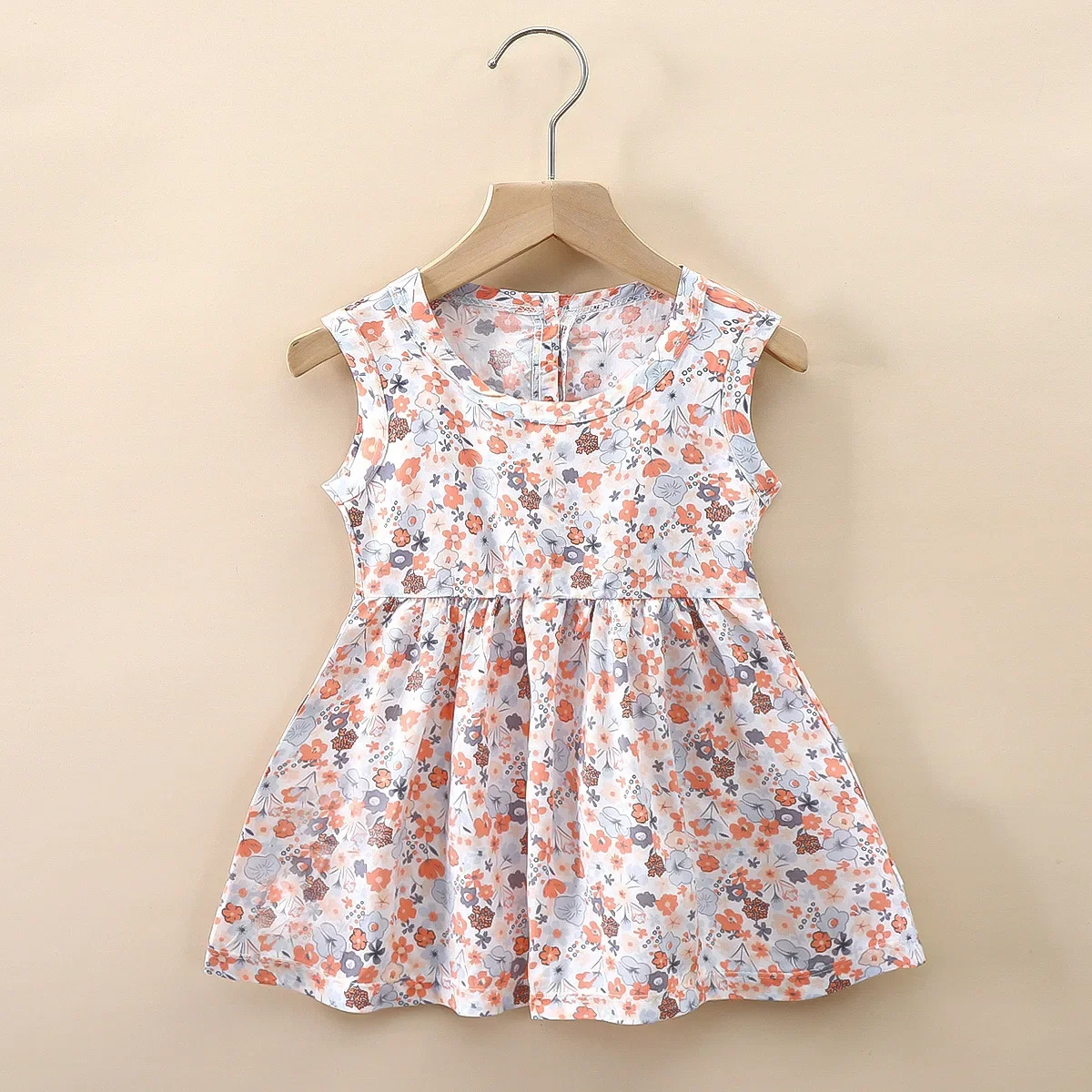 Baby Girls Dress Sleeveless Cute Print Cartoon Kids Princess Dresses Cotton Children Sundress Clothes Girl Summer Beach Clothing