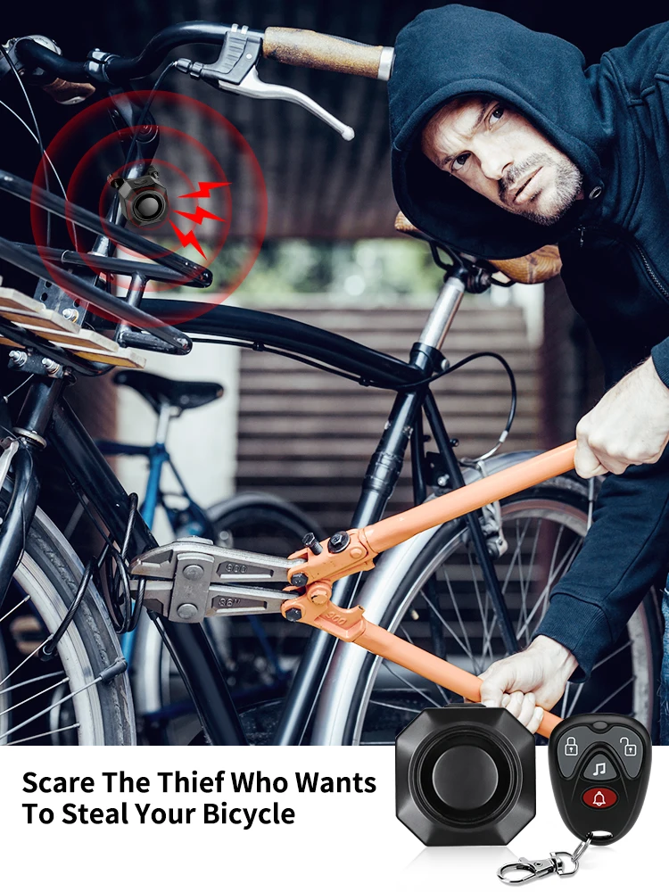 AliExpress Hollarm Bike Alarm Anti-theft Wireless Vibration USB Charging Motorcycle Security System Waterproof Electric Scooter Alarm