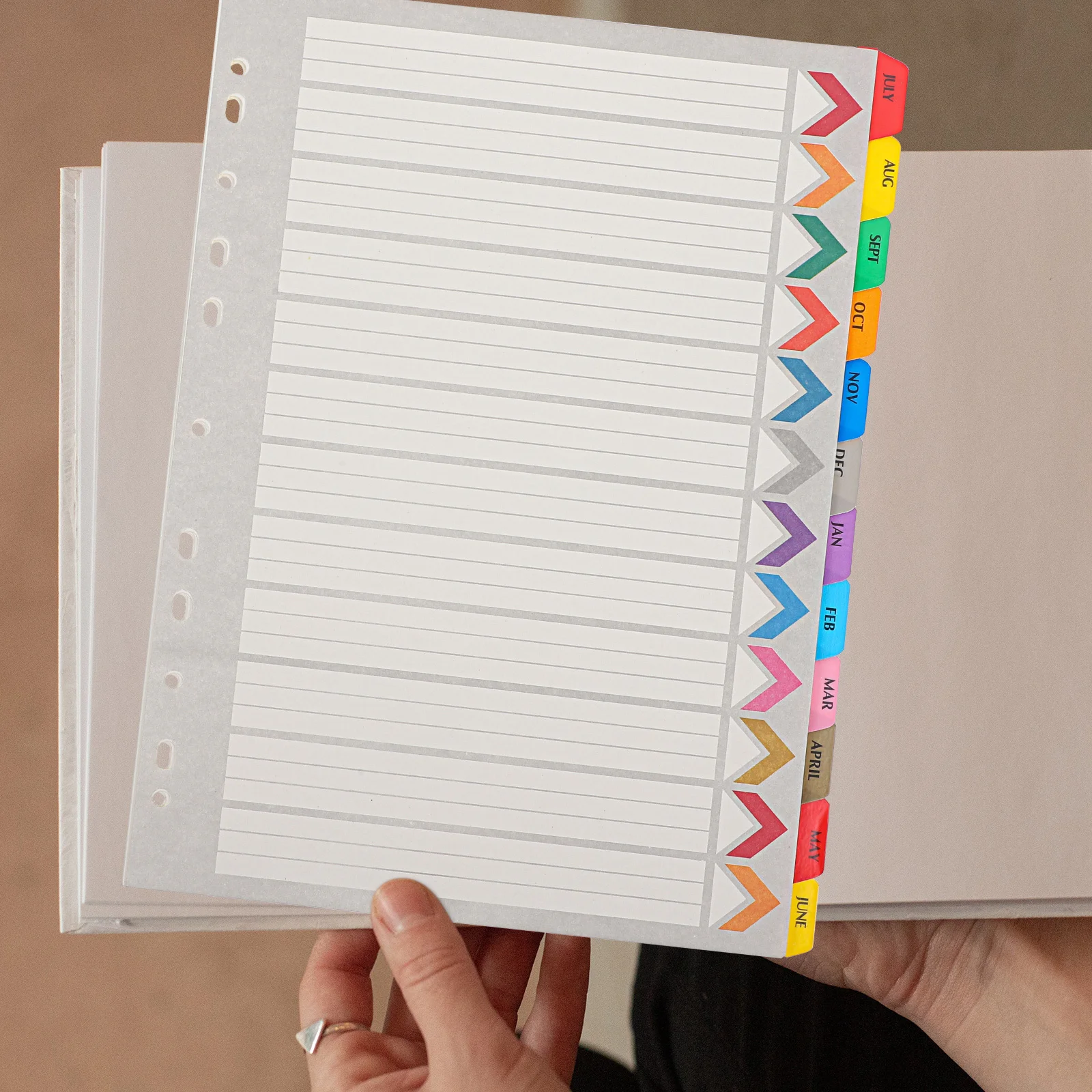 Divisori per notebook Schede indice per raccoglitore Blocco note Separatori di pagine A4 Classificazione Etichette Pianificatori File Rapporti Manuale