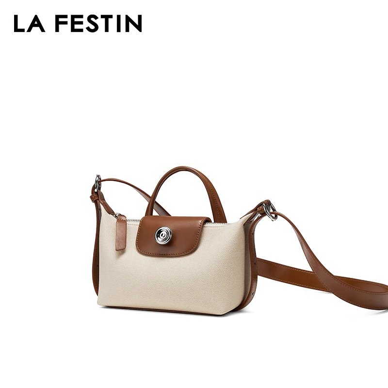 LA FESTIN Original 2024 New Handbag Women\'s Bag Leather Shoulder Crossbody Bag Portable Bag Luxury Brand Bag