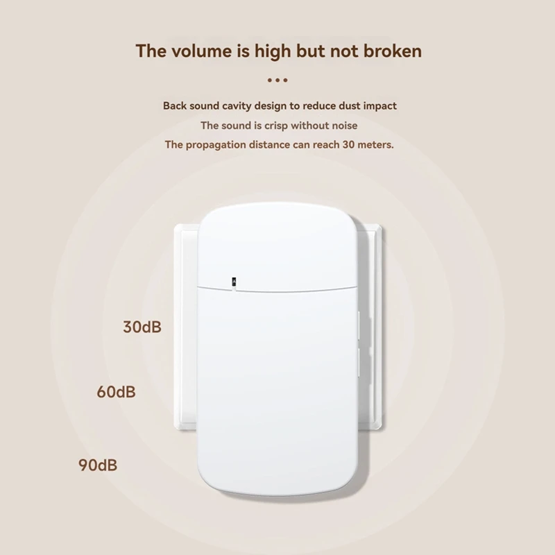 Campainha externa sem fio ip44, 38 toques, melodias, alcance de 200m, campainha para porta de casa de boas-vindas, plugue americano