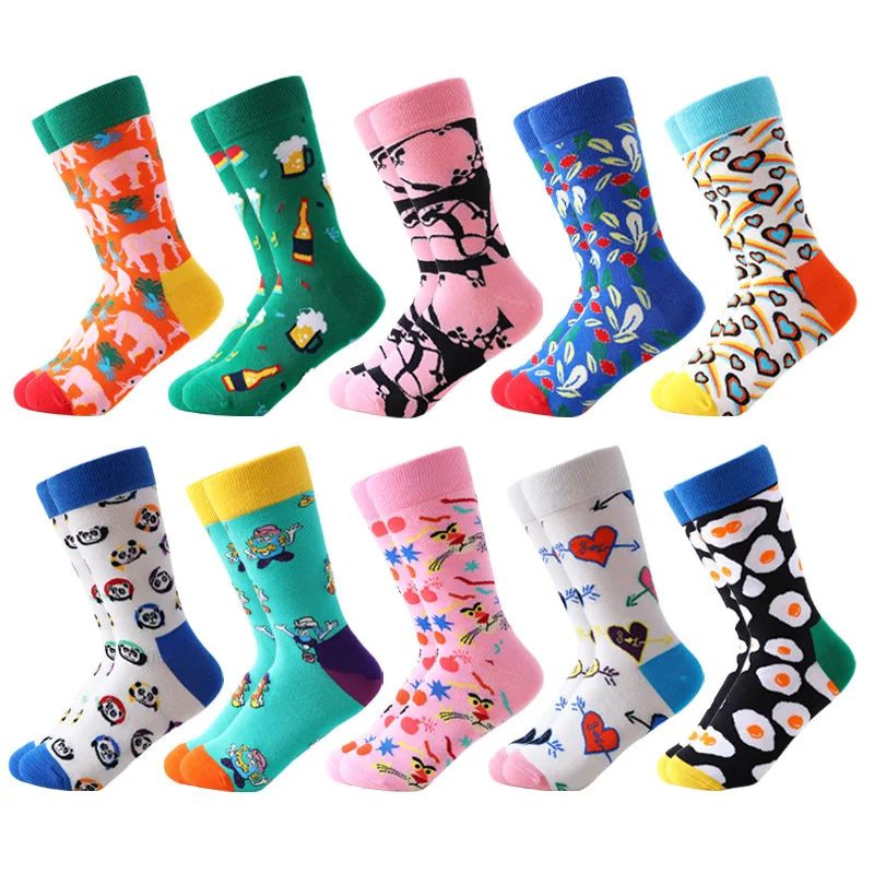 Tide brand animal socks men\'s European and American fashion street style cotton socks