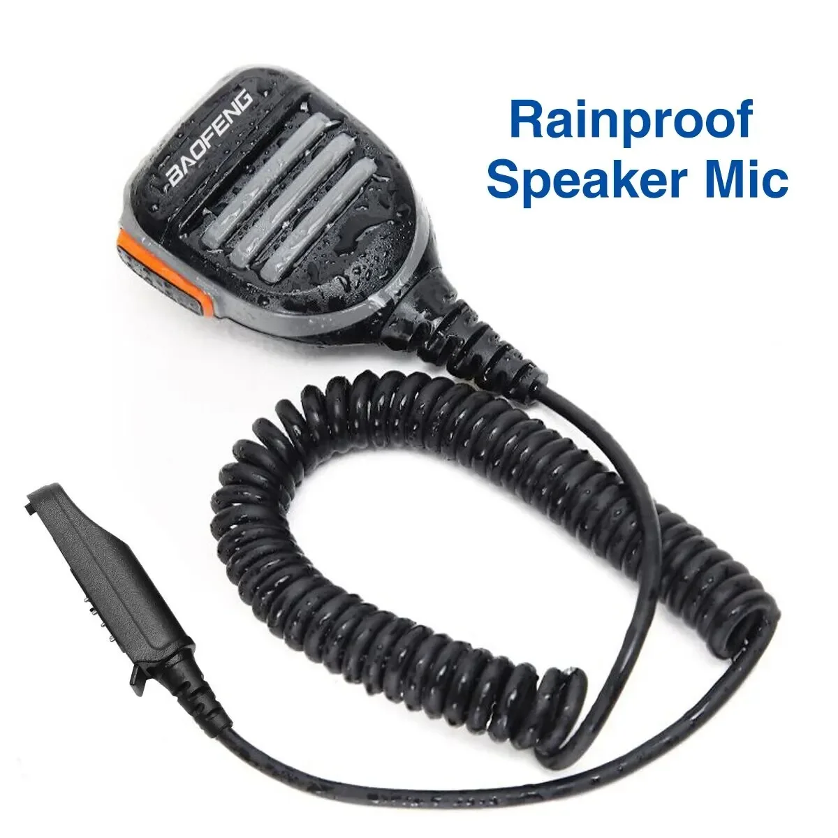 Baofeng Wasserdichtes Lautsprechermikrofon Schultermikrofon für BaoFeng UV XR UV 9R Pro Plus GT 3WP Wasserdichtes Walkie Talkie