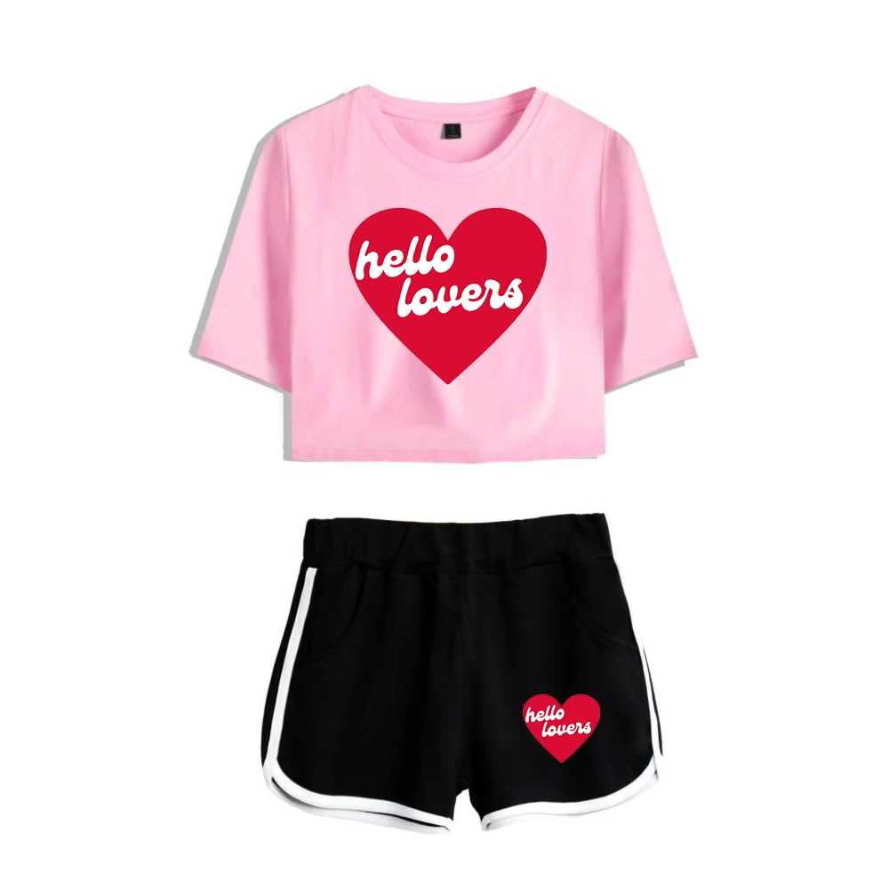 Niall Horan Hello Lovers Merch Summer Women's Sets Crop Top Shorts Two Piece Outfits Casual Ladies Tracksuit Sportwear