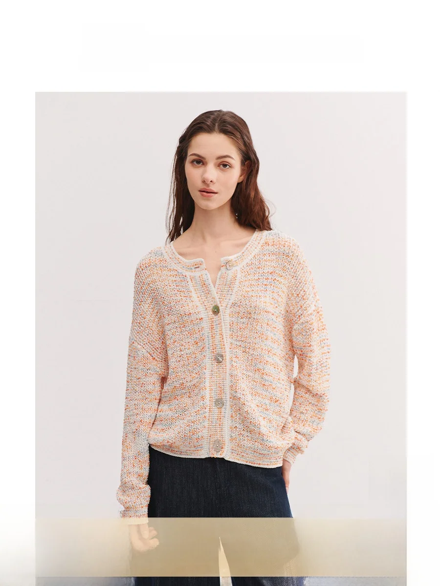 

Unique Beautiful Knitted Open Cardigan Women's Spring Top Soft Cotton Long Sleeve V-Neck Vintage Style Casual Fashion