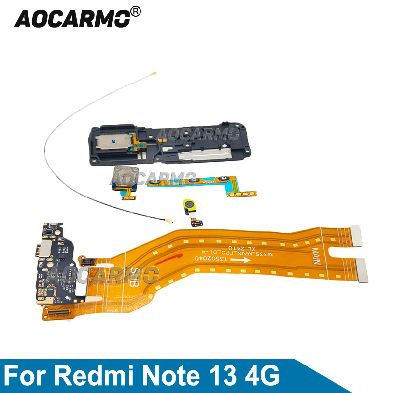 

Aocarmo для Redmi Note 13 4G Power Flex под экраном, сигнальная антенна по отпечатку пальца, динамик, гибкий кабель, запасная часть