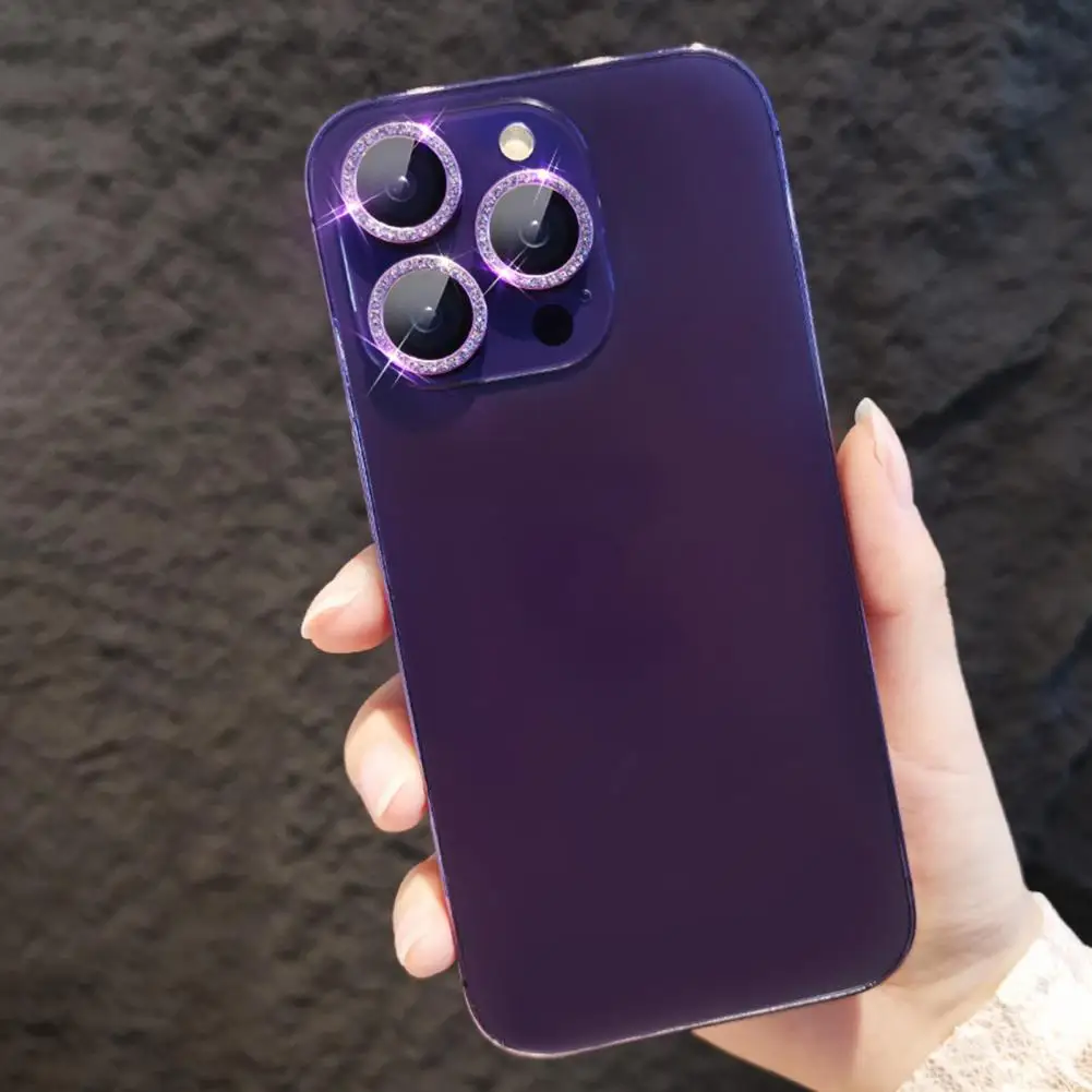 초박형 낙하 방지 라인스톤 풀 스마트폰 카메라 렌즈, 강화 필름