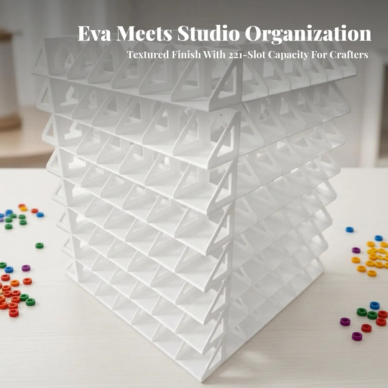 Bead Storage Rack with 11 Tiers Space-Saving for Workspaces, DIY Enthusiasts