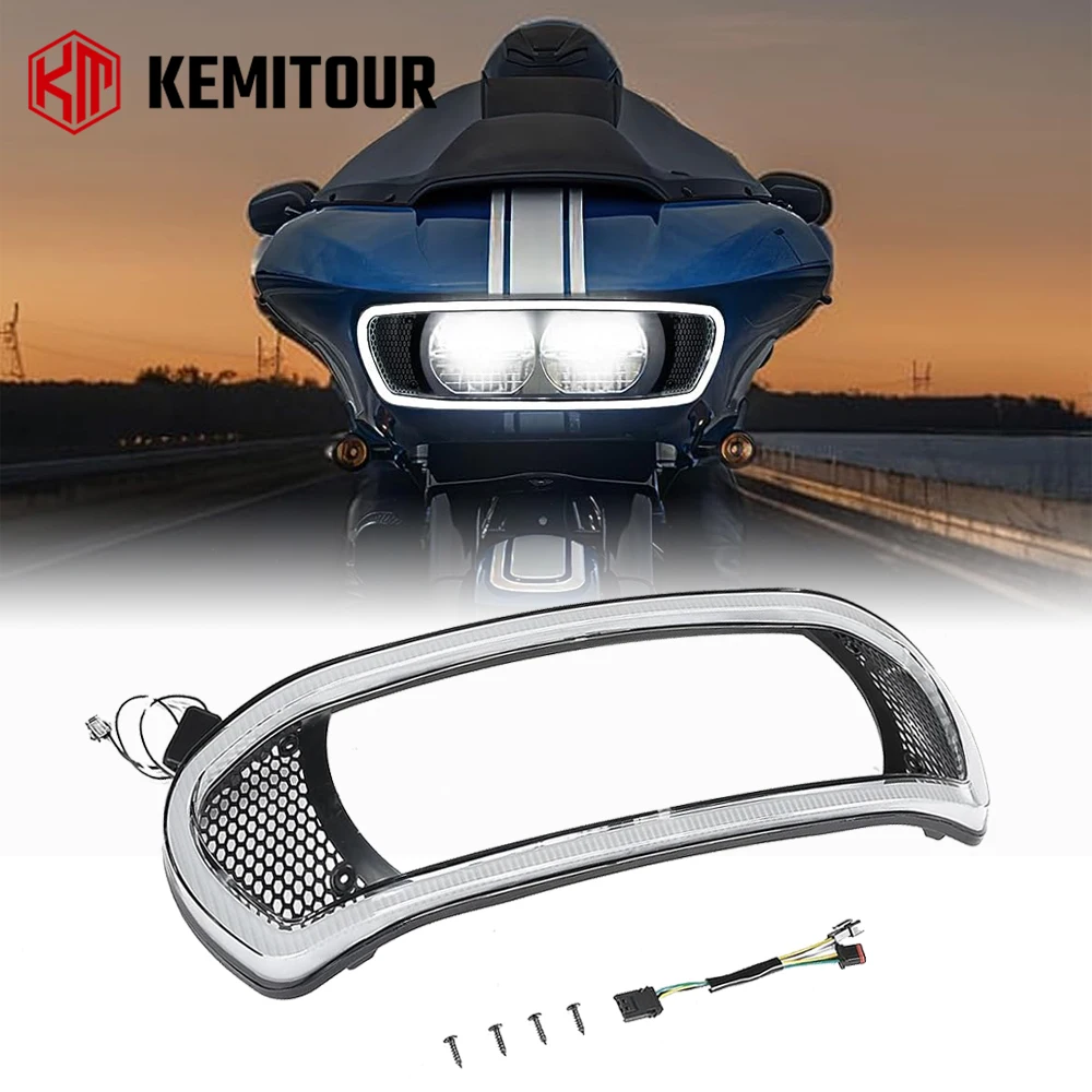 

Motorcycle Fairing Vent Light Led Light Grille light for Touring Road Glide 2015-2023 Headlight Fairing Motorcycle Accessories