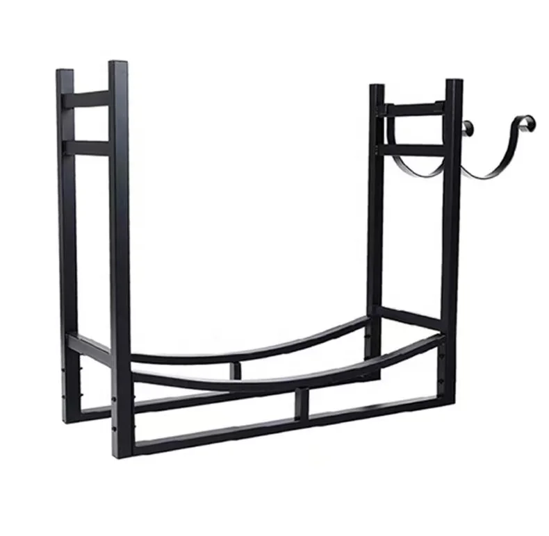 

Indoor and Outdoor Use Adjustable Sizes Retractable Metal Log Storage Holder Firewood Log Rack