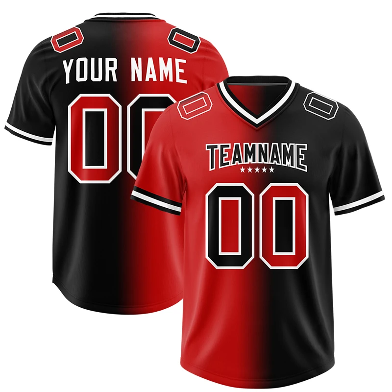 Custom American Football Wear Design Stitched Team Name Number Rugby Match Training Uniform Gradient Change Casual for Unisex