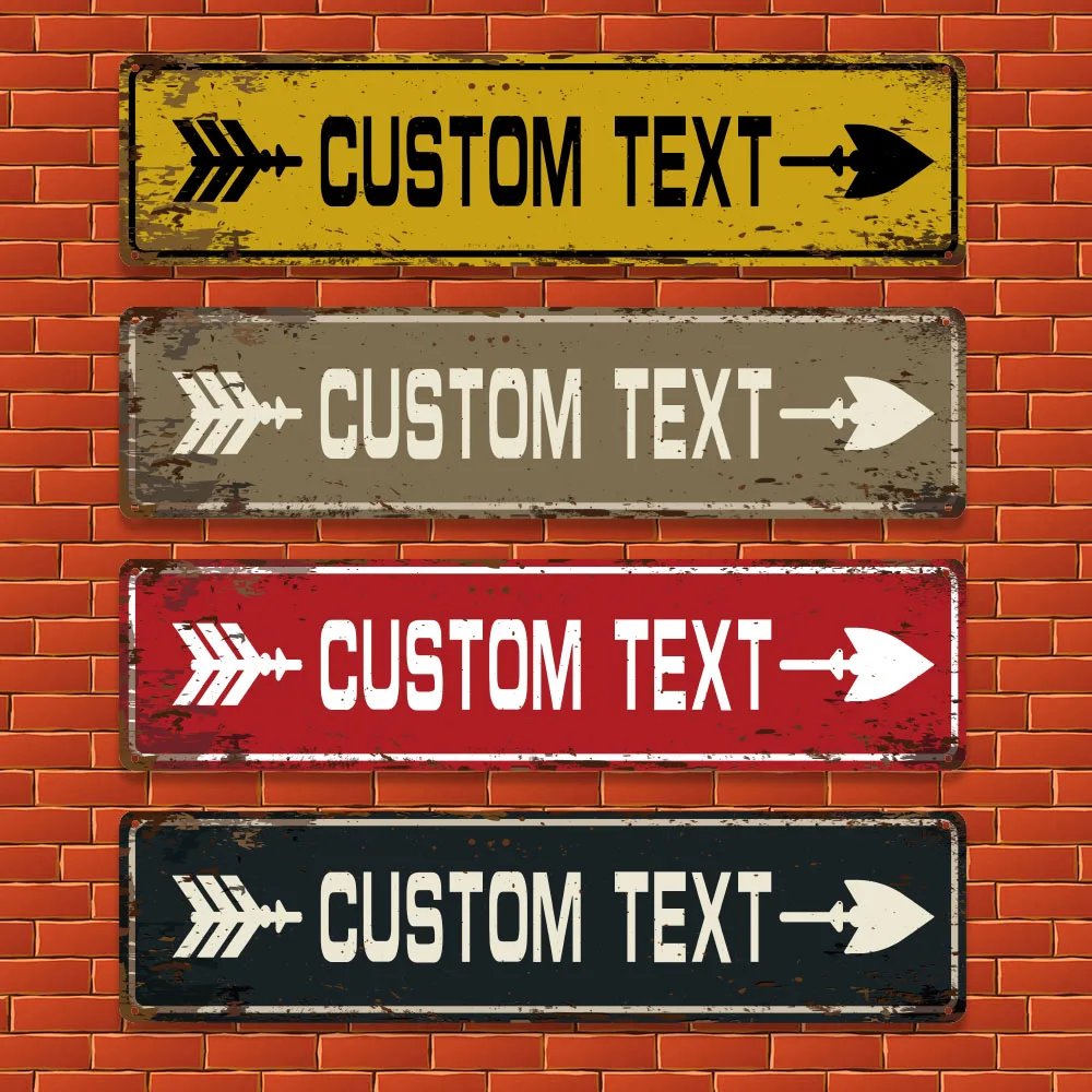 1 Custom Metal Sign Matte Texture Treatment DIY Creative Custom Metal Plaque Ideal Personalized Room Gift