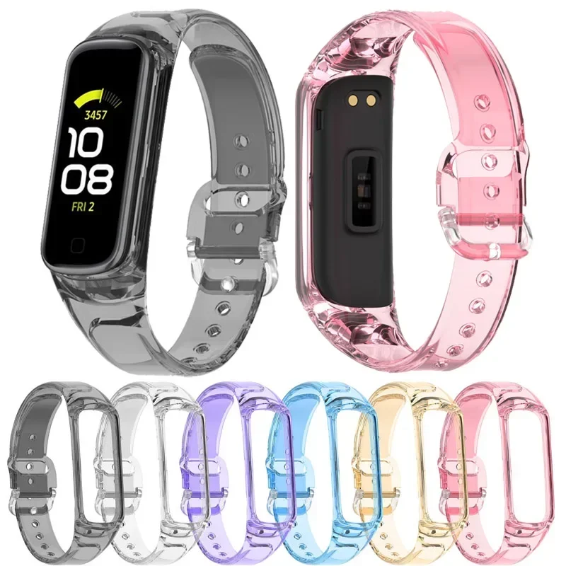 

Transparent TPU Sport Strap For Samsung Galaxy Fit 2 SM-R220 Band Replacement Bracelet For Galaxy Fit 2 R220 Watch Correa