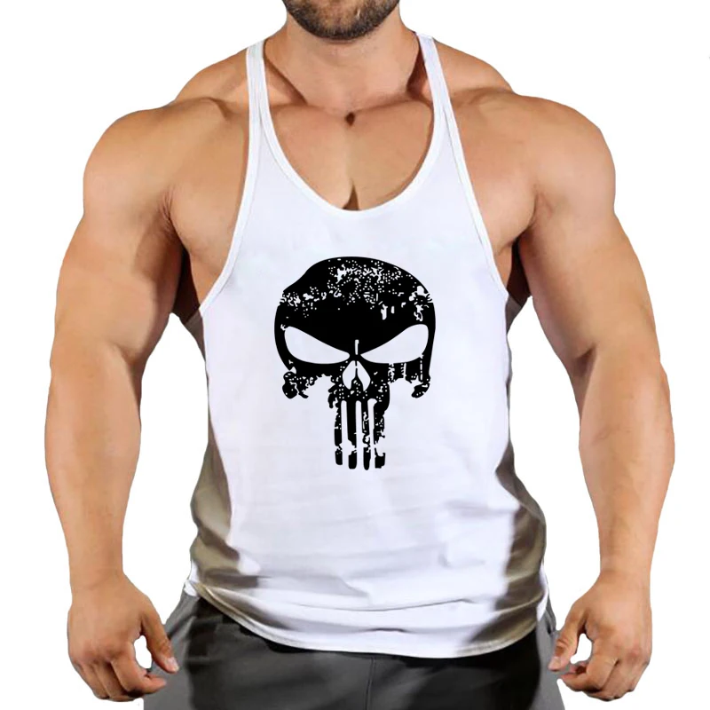 Skull Gorilla Bodybuilding clothing fitness vest men's sports vest gym workout sleeveless shirt