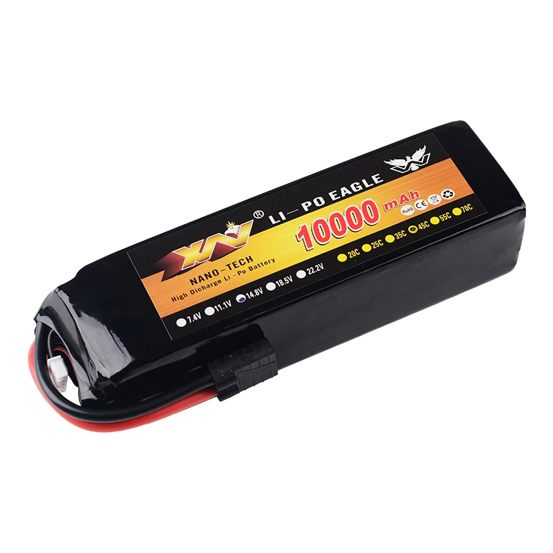 YW RC LiPo Battery 14.8V 10000mAh 45C Max 60C 4S For Traxxas 1/10 RC Car UAV Multi-rotor Quadcopter Airplane Boat