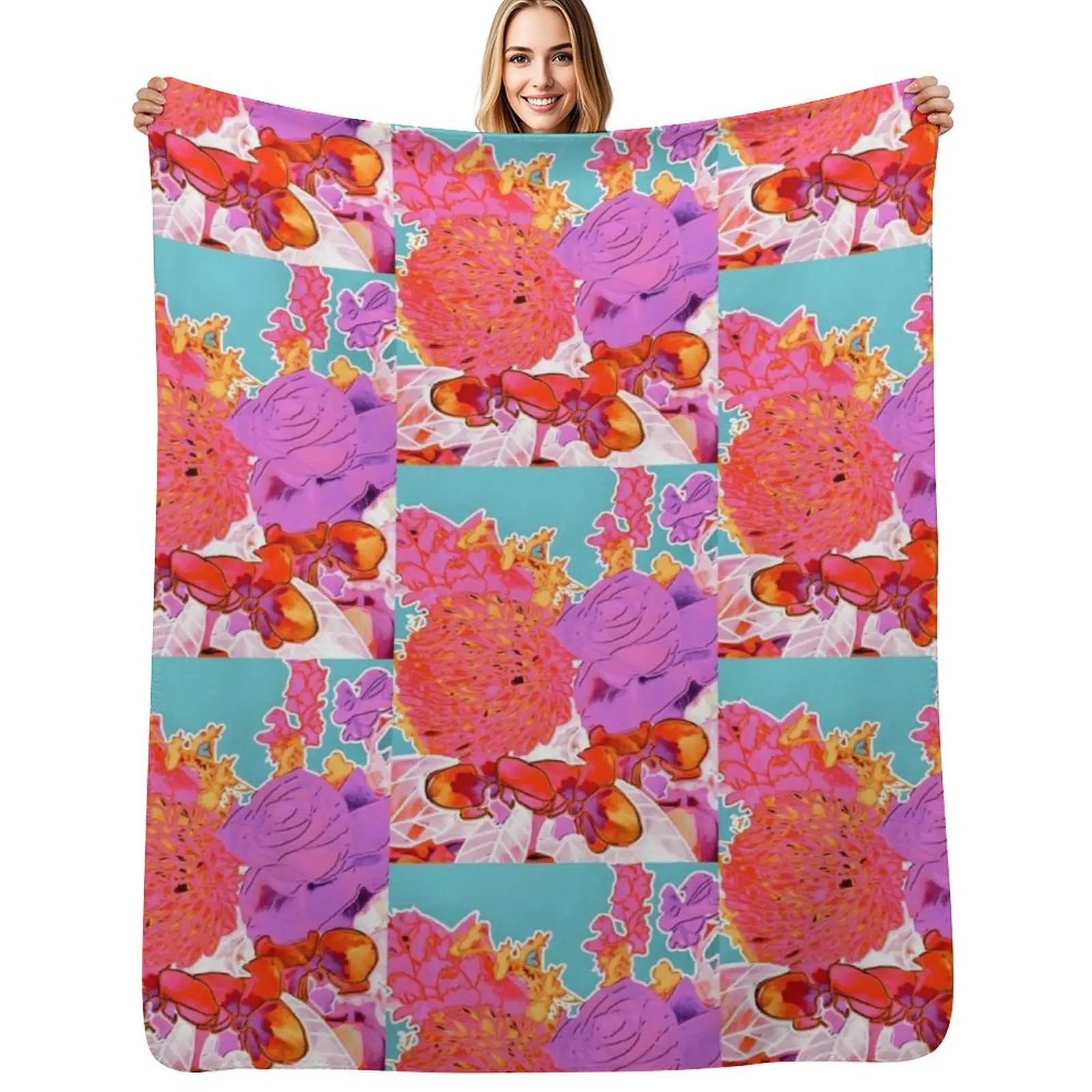 Fresh bunch candy Throw Blanket Soft Big Sofa Throw Flannel Moving Sofa Quilt Flannels Blankets