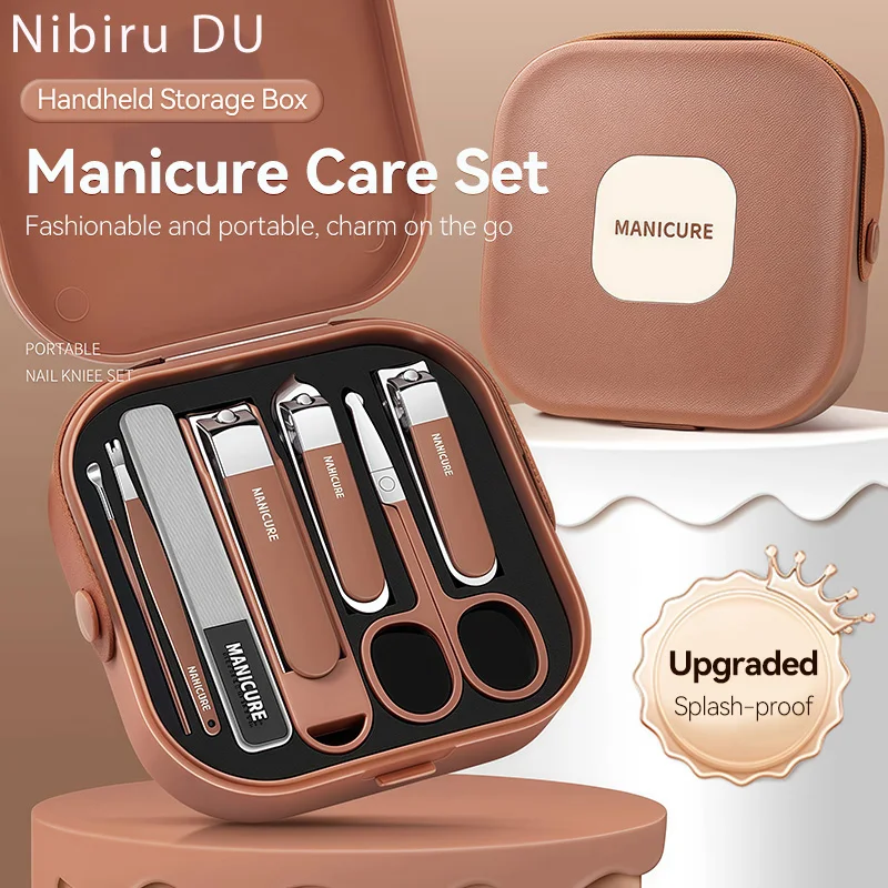 

7 Sets Anti-Splash Nail Clipper Set Hand In Hand With Manicure Clippers Manicure Nail Clippers Protection Tool Manicure