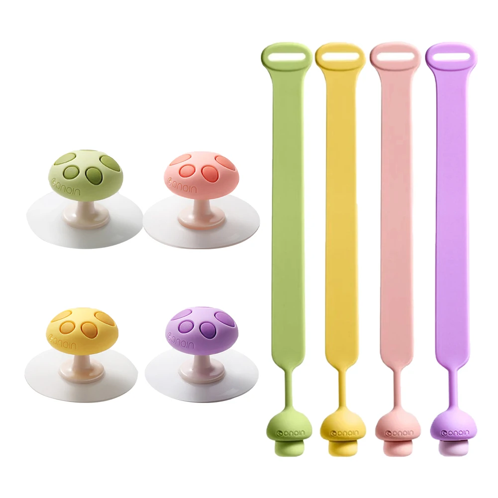 Cute Mushroom Toilet Lid Lifter Tool Closestool Holder Ring Flapper Lifting Device Bathroom Sanitary Adjustable Toilet Seat Lid