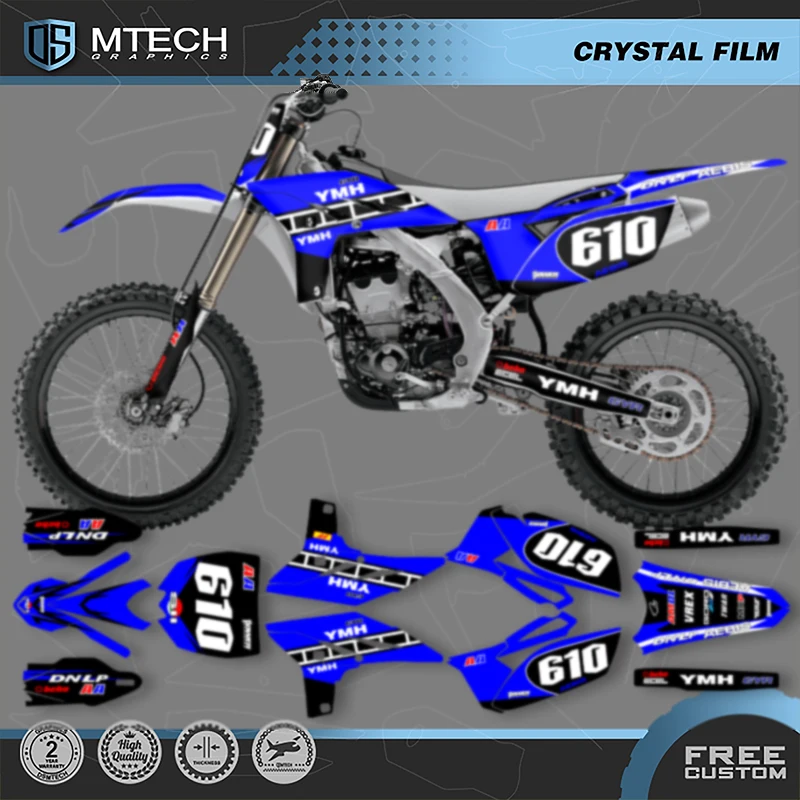 

DSMTECH Motorcycle Graphics Background Decals Stickers Kits for YAMAHA YZF250 2010 2011 2012 2013 001