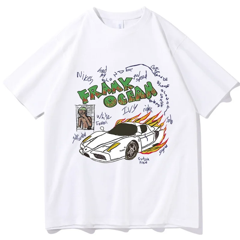 Frank O-ocean Blond R&B Music T-Shirts Women Men Fashion Tshirts Cool T-shirts 100% Cotton Summer Clothes Rhythm and Blues Tees