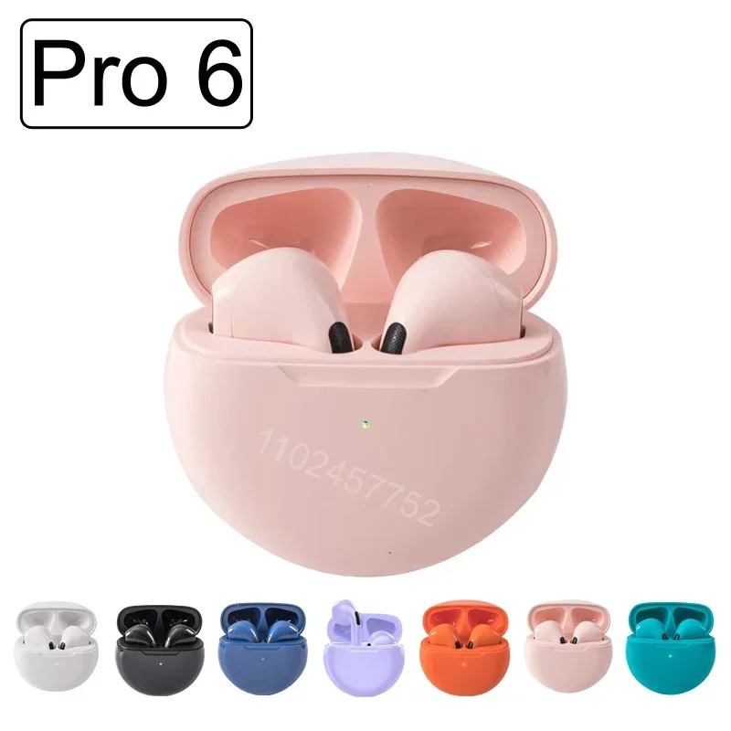 Original Pro6 TWS Earphone Bluetooth Earbuds With Mic 3D Stereo Hifi Headset For iPhone IOS Android Wireless Headphones Pro 6