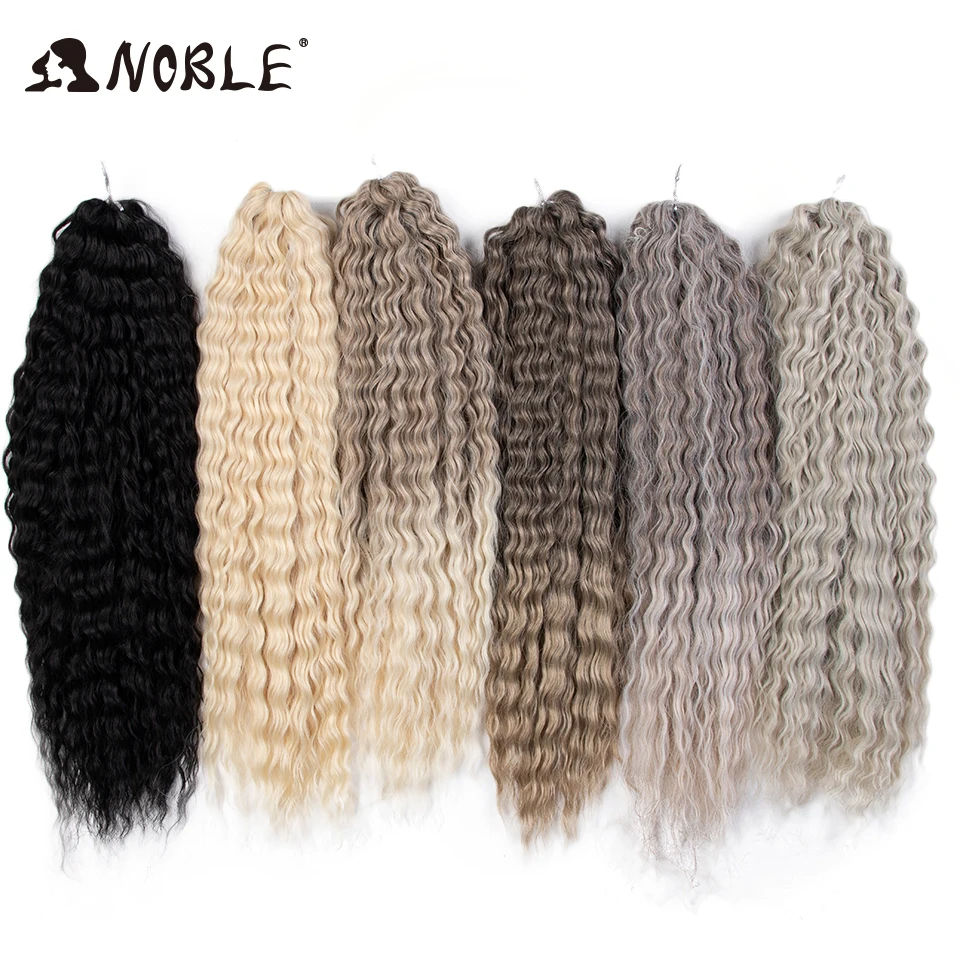 Edles Lockenhaar, Wasserwellen-Twist-Haare, Ombre-Blond, 25 Zoll, synthetisches Flechthaar, tiefe Wellen, Haarverlängerung zum Flechten – Detail 2