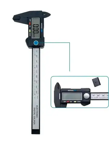 150mm 100mm Electronic Digital Vernier Caliper Carbon Fiber Precision Gauge Micrometer Measuring Tool Digital Ruler