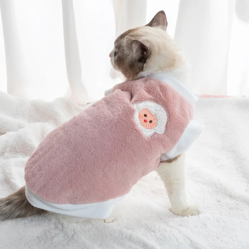 Winter Pet Clothing Warm Rabbit Fur Cat Jacket Vest for Cats Persian Sphynx Clothes Cute Kitten Pullovers Outfit katten kleding