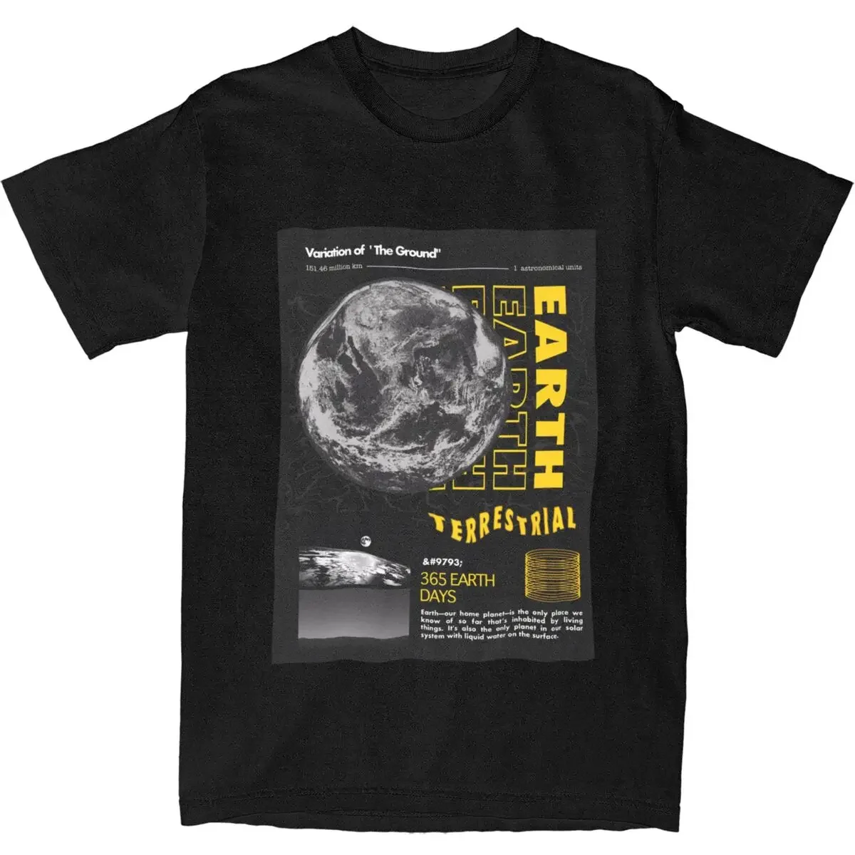 Camiseta The Planet Earth para hombre, camisetas Vintage 100 de algodón con planeta Celestial en 3d, camisetas Harajuku con cuello redondo para playa, ropa barata de talla grande