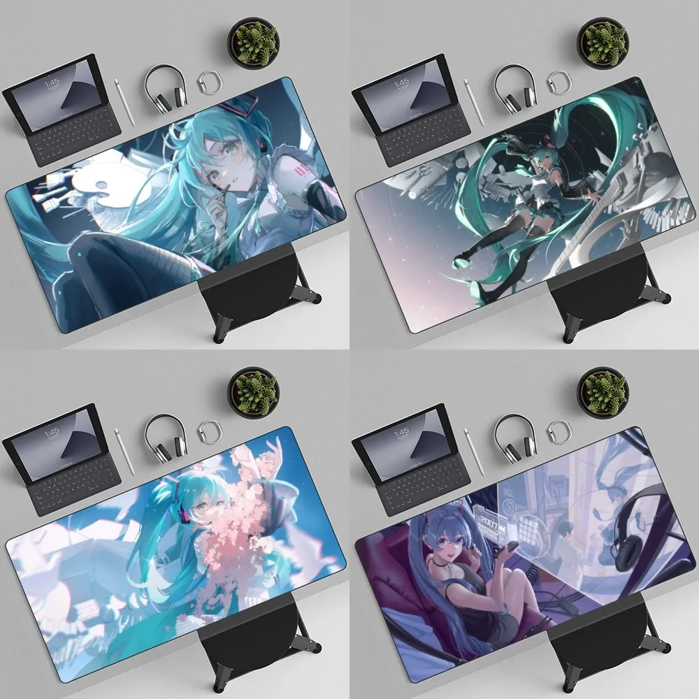 BiliBili Hatsunes Miku Mousepad Non-slip Lockedge Office Student Gaming Thickened Large Writing Pad Cushion