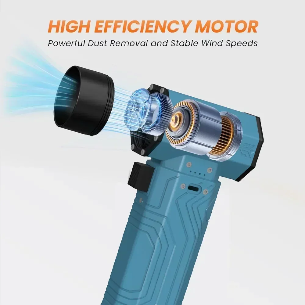 880000RPM Powerful Mini Turbo Jet Fan Air Blower ,10000mAh 600g Thrust 70m/s Wind Brushless Duster Leaf Removal Dryer Keyboard