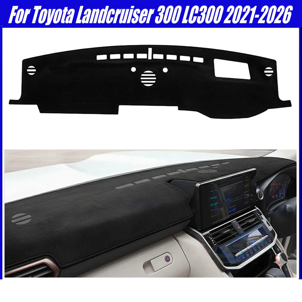 

Для Toyota Land Cruiser 300 LC300 2021-2026 (правый руль) — Защитный коврик на приборную панель, солнцезащитный козырек, накладка на панель, аксессуар для интерьера