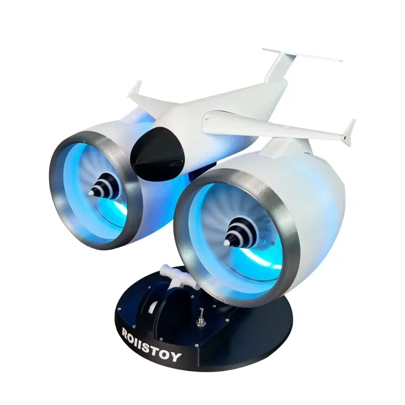 

Y-20 Dual Spray Fan Turbine Humidifier Engine 3D Printing Technology with Blue Flame Light Model Spray Toy
