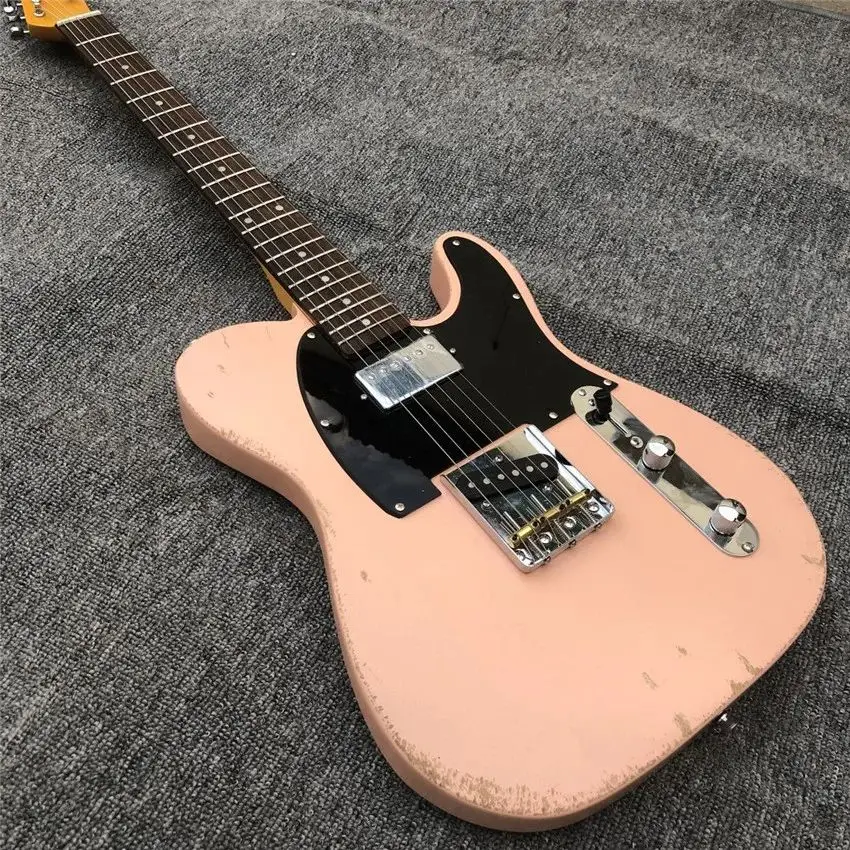 

New 6-string relic guitar, pink nitro paint. All colors are available, wholesale and retail