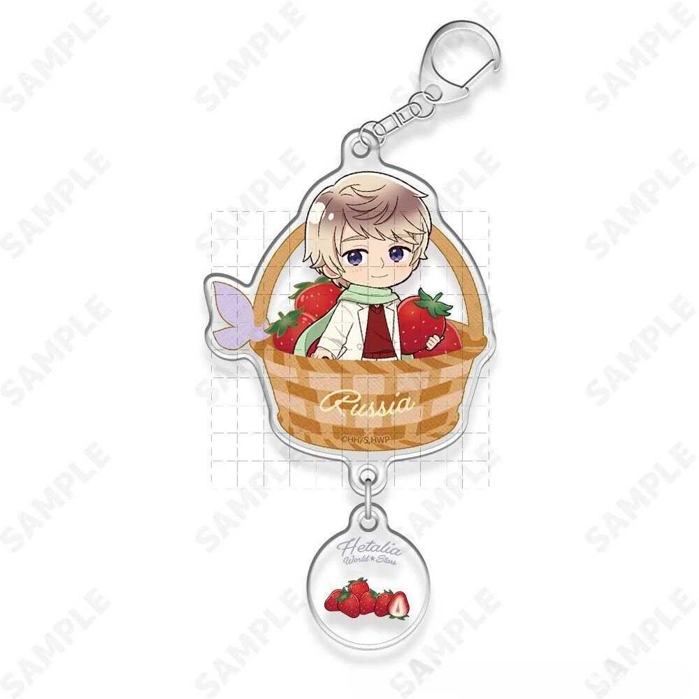 Game APH France Russia England Japan America Italy Germany Keychain Doll Anime Acrylic Keyring Pendant for Gift