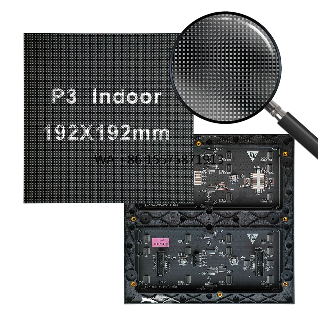Full Color LED Video Wall Disp y Holographic Projection 192x192mm Resolution + Sunlight Readable Seamless Splicing for Indoor
