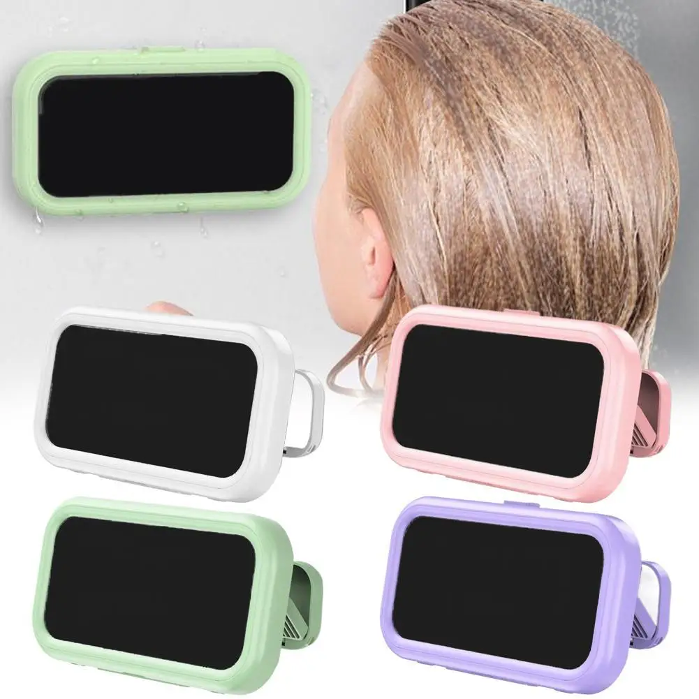 Bathroom Phone Waterproof Box High Sensitivity Touchscreen 360 Degree Rotating Wall Mount Holder for Shower Bath Kitchen