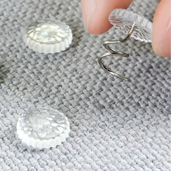 50 Stuks Laken Clip Fixer Transparante Twist Nail Thuis Antislip Dekens Cover Grijper Bevestiging Sofa Kussen Bevestiging gereedschap
