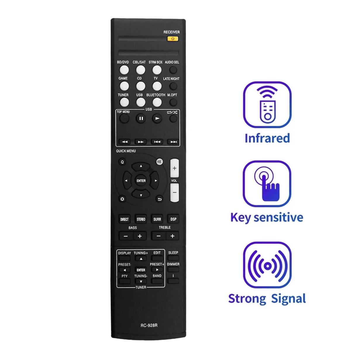 RC-928R Remplacer Télécommande pour Onkyo AV Récepteur HT-S3900 HT-R397 TX-SR373