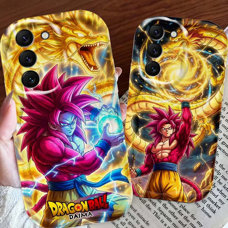 Funda para Teléfono con Diseño de Anime Son Goku para Samsung S25 S24 S23 S22 S21 S20 A04 A05s A05 A06 Ultra Plus FE 5G Wave Oil